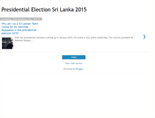 Tablet Screenshot of presidentialelectionssrilanka2015.blogspot.com