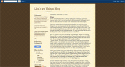 Desktop Screenshot of lisas23thingsblog.blogspot.com