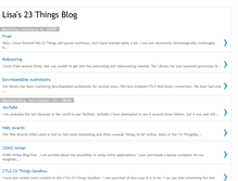 Tablet Screenshot of lisas23thingsblog.blogspot.com