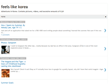 Tablet Screenshot of feelslikekorea.blogspot.com