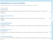 Tablet Screenshot of mesotheliomacancerfact.blogspot.com