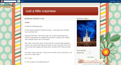 Desktop Screenshot of justalittlecraziness.blogspot.com