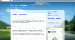 Desktop Screenshot of kendrasnotebook.blogspot.com