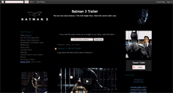 Desktop Screenshot of batman-3-movie-trailer.blogspot.com