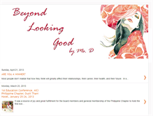 Tablet Screenshot of beyondlookinggood.blogspot.com