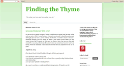 Desktop Screenshot of findingthethyme.blogspot.com