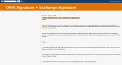 Desktop Screenshot of owa-signature.blogspot.com