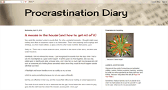 Desktop Screenshot of procrastinationdiary.blogspot.com