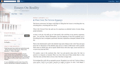 Desktop Screenshot of essays-on-reality.blogspot.com