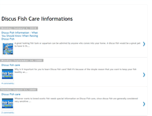 Tablet Screenshot of discus-fish-care-informations.blogspot.com