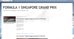 Desktop Screenshot of formula1singapore.blogspot.com
