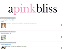 Tablet Screenshot of apinkbliss.blogspot.com