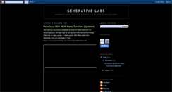 Desktop Screenshot of generativelabs.blogspot.com