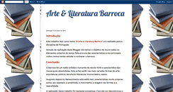 Desktop Screenshot of barrocaliteratura.blogspot.com