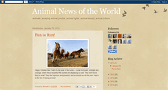 Desktop Screenshot of animalnewsoftheworld.blogspot.com