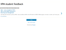 Tablet Screenshot of iipmstudentfeedback.blogspot.com