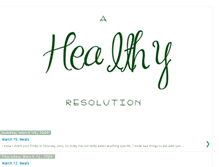 Tablet Screenshot of ahealthyresolution.blogspot.com