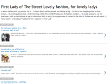 Tablet Screenshot of firstladyofthestreet.blogspot.com