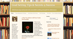 Desktop Screenshot of goalsettingtipsforsuccess.blogspot.com