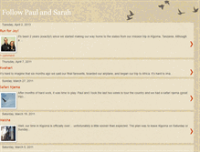 Tablet Screenshot of followpaulandsarah.blogspot.com