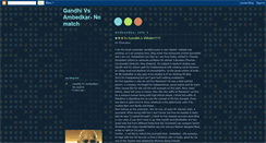 Desktop Screenshot of gandhivsambedkar-nomatch.blogspot.com