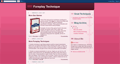 Desktop Screenshot of foreplaytechnique.blogspot.com