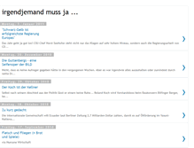 Tablet Screenshot of irgendjemandmussjadieweltretten.blogspot.com