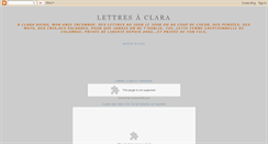 Desktop Screenshot of lettres-a-clara.blogspot.com