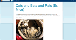 Desktop Screenshot of catsandbatsandrats.blogspot.com