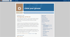 Desktop Screenshot of chewyourgrouse.blogspot.com