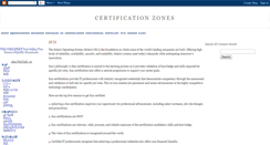 Desktop Screenshot of certification-zones.blogspot.com