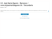 Tablet Screenshot of iejosemariaegurensecundaria.blogspot.com