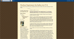 Desktop Screenshot of nuclearsupremacyforindiaoverus.blogspot.com