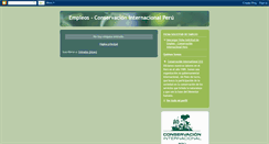 Desktop Screenshot of empleos-conservacioninternacionalperu.blogspot.com