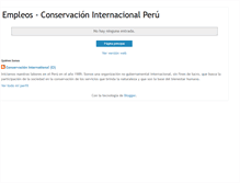Tablet Screenshot of empleos-conservacioninternacionalperu.blogspot.com
