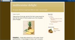Desktop Screenshot of multicuisinedelight.blogspot.com