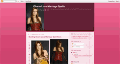 Desktop Screenshot of charmlovemarriagespells.blogspot.com