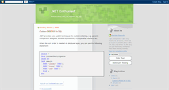 Desktop Screenshot of dotnet-enthusiast.blogspot.com