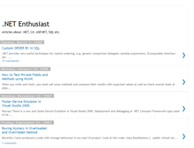 Tablet Screenshot of dotnet-enthusiast.blogspot.com