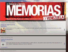 Tablet Screenshot of memoriasdevenezuela.blogspot.com