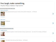 Tablet Screenshot of livelaughmakesomething.blogspot.com