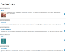 Tablet Screenshot of fivefootview.blogspot.com