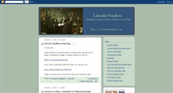 Desktop Screenshot of lincolnstudies.blogspot.com