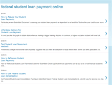 Tablet Screenshot of federalstudentloanpayment.blogspot.com