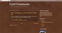 Desktop Screenshot of cardcomments.blogspot.com