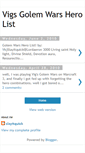 Mobile Screenshot of golemwars.blogspot.com