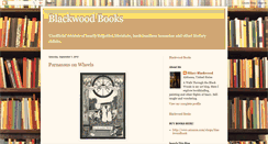 Desktop Screenshot of blackwoodbooks.blogspot.com