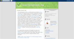Desktop Screenshot of humanthermodynamics.blogspot.com