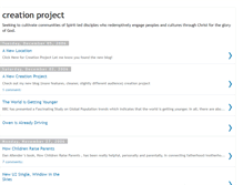 Tablet Screenshot of creationproject.blogspot.com
