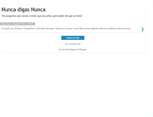Tablet Screenshot of nuncadigasnunca.blogspot.com